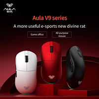 Souris de jeu sans fil Aula V9 Series légère 55G PAW3950 42000DPI 750IPS 8Khz Tri-mode pour Call of Duty/Date 2/FPS/APEX