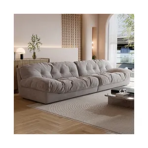 מוכרים העליון מודרני נordic מודרני יצרנית סקטור ישירה למכירה סלון ספה בד קרם ספה מינימליסטית