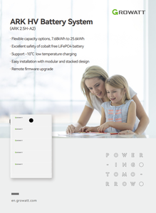 Growatt <b>LiFePo4</b> <b>Battery</b> Lithium High Voltage 141.6-568V 7.68-25.6KWH ARK 7.6/10.2/12.8/15.3/17.9/20.4/23.0/25.6H-A2 IP65 6000 - Product Image 2