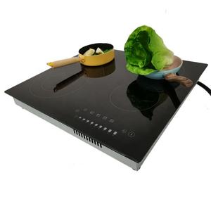 Table de cuisson électrique en céramique à quatre foyers, boîtier métallique, plaque chauffante encastrable 6400W - Product Image 3