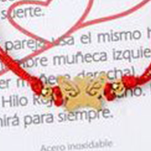 Bracciale in acciaio inossidabile El Hilo Rojo, amuleto portafortuna e protettivo, fatto a mano, 12 pezzi - Product Image 5