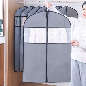 Housse anti-poussière translucide pour vêtements, <span class=keywords><strong>cintre</strong></span> imperméable, avec rangement de garde-robe anti-poussière en tissu PEVA - Product Image 3