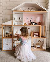 Ensemble de jouets éducatifs en bois de 34 pièces avec accessoires, ascenseur et mobilier de garage, cadeau pour filles de 3 ans et plus
