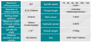 Máquina laminadora de roscas de refuerzo de precisión con deformación mínima - Product Image 5