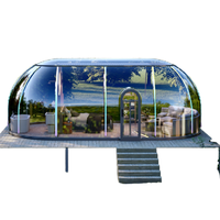 Dôme Hôtelier de Luxe Moderne, Tente Igloo Géodésique Préfabriquée Pleine Taille, Dôme Transparent en Polycarbonate pour Utilisation Extérieure