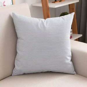 Housse de coussin décorative vert <span class=keywords><strong>sauge</strong></span> à rayures, imprimée, avec fermeture éclair, pour la maison, vente en gros - Product Image 6