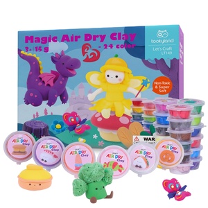 2024 Creative Magic Air Dry Clay Crafts Kits 24colors DIY Colorful Art and Craft Preschool Toys for Kids