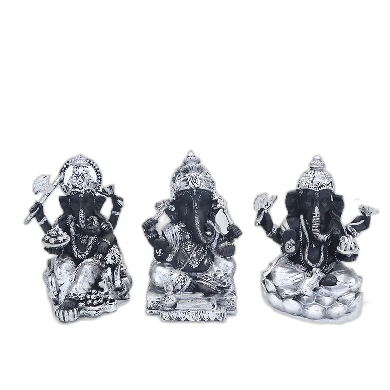 Indian Meditatie Beeldje Zegen Home Decor Lord Hindoe God Kleine Ganesha Standbeeld