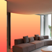 Boîte à lumière dynamique double face SANNAN P30RGB+W avec cadre en aluminium, éclairage RGB, présentoir publicitaire décoratif