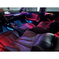 Autowellus Lumière Ambiante Dynamique Premium pour Audi A4 A5 B9 B9.5 2017-2024, Lampe d'Ambiance LED Intérieure, Contrôle par Application sur Écran