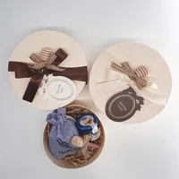 Boîte d'emballage alimentaire en bois personnalisé biodégradable Vente en gros Boîte d'emballage pour cupcake tarte aux oeufs gaufre brownie