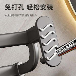 ราวแขวนผ้าขนหนูคู่สีเทากันเมทัล อลูมิเนียมสำหรับห้องน้ำ ที่แขวนผ้าขนหนูแบบหรูหรา ขนาด 3x3x9 นิ้ว - Product Image 4