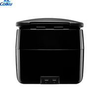 Colku 8L kompresor portabel kulkas Freezer 30W pendingin 45W pemanas kulkas mobil dengan 4 soket USB pemanas 45W plastik 24V