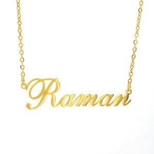 <span class=keywords><strong>Collana</strong></span> con <span class=keywords><strong>nome</strong></span> personalizzato OEM/ODM in argento sterling 925, ciondolo con incisione a mano, stile trendy per feste - Product Image 6