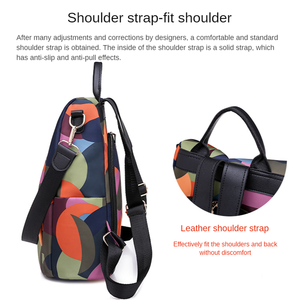 Trendy Waterproof Oxford PU Leather Small <strong>Backpack</strong> <strong>Purse</strong> for Women School Bag for Girls Portable Black Daily Soft Mini Bag - Product Image 3