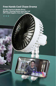 Ventilador portátil para cochecito 360 °   Ventilador de pulpo multifuncional recargable y giratorio con trípode flexible - Product Image 4