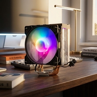 Puissant 260W TDP numérique CPU refroidisseur d'air 6 caloducs en cuivre écran d'affichage d'état à double tour ordinateur radiateur ventilateur boîtier d'ordinateur