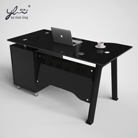 Bureau de Travail Moderne en Verre pour Étudiants et Secrétaires, Table de Bureau d'Étude pour Toute Pièce