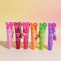 KISS OFRA Kit de 24 gloss à lèvres mignons en forme de pendentif, 18 ml, hydratant pour lèvres sèches et gercées, fini miroir brillant, gloss portable pour les rendez-vous