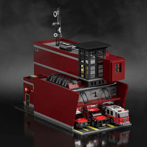 סדרת 66103 3079 מחשבים סדרה 66103 תחנת כיבוי אש דידי הרכבה אוסף דגם דגם צעצוע פלסטיק למינציה - Product Image 5