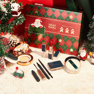 Kits completos de cosméticos todo en uno, 8 piezas, lápiz labial, Corrector de sombra de ojos, caja de regalo de Navidad, <span class=keywords><strong>Kit</strong></span> básico de <span class=keywords><strong>maquillaje</strong></span> para mujeres y principiantes - Product Image 3