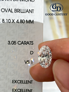 เพชรรูปไข่ทรงโอวัลคุณภาพดีจาก Good Century Wholesale เพชรเพาะเลี้ยงในห้องปฏิบัติการ ได้รับการรับรองจาก IGI เพชรแบบหลวม สั่งซื้อจำนวนมากได้โดยตรงจากโรงงาน สำหรับทำเครื่องประดับ - Product Image 2