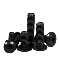 Tornillos de máquina de cabeza Phillips de acero al carbono con óxido negro M2, M2.5, M3, M4 para ensamblaje de equipos electrónicos
