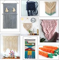 Cuerda de Algodón Trenzada de 2mm y 100m, Cuerda de Colores para Manualidades, Tejido a Mano, Decoración, Tapicería