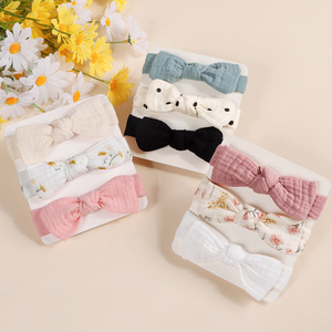 Bandeau pour bébés de style coréen 2025, style européen et américain, fontanelle, nouveau style, bandeau élastique en coton pur - Product Image 2