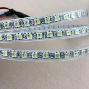 SK6812RGBW(6500K) Led Strip Dapat Disesuaikan; 100Led/M; Lebar 8Mm PCB;DC 5V;2M Gulungan; Tahan Air Dalam Tabung Silikon; IP66; PCB Putih