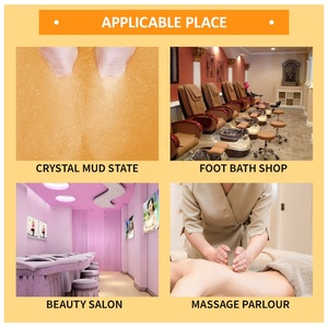 Sel de bain pour les pieds en poudre de gelée de cristal d'orange fait <span class=keywords><strong>maison</strong></span> OEM, adoucit et blanchit les pieds, sel de bain pour les pieds en gelée DIY, pédicure - Product Image 5