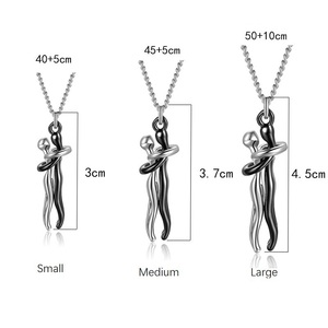 Amore donna uomo san valentino gioielli coppia ciondolo amante coppia abbracci e baci collana Set per coppia - Product Image 2