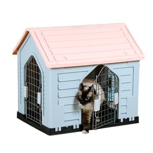 Hotsale büyük açık köpek kulübesi köpekler için çok kapı kafesleri kapalı Pet House nefes güneş yağmur koruma düğmesi kafes malzemeleri - Product Image 1