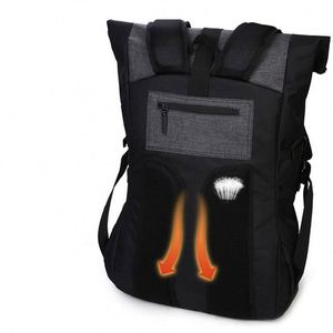 Sac à dos Rolltop Tendance Personnalisable Imperméable pour Voyage, Sport, Gym, Basketball – Noir – Vente en Gros pour Hommes et Femmes - Product Image 6