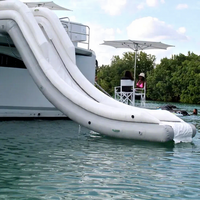Toboggan aquatique gonflable géant ultime pour bateaux - Matériau PVC, utilisation extérieure/intérieure, maison et école