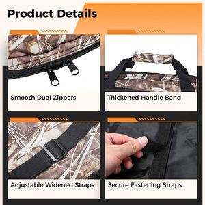 Étui à arc souple imperméable avec échantillon gratuit, bandoulière rembourrée, sac de transport pour arc de chasse, organisateur d'arcs et flèches, antivol - Product Image 4