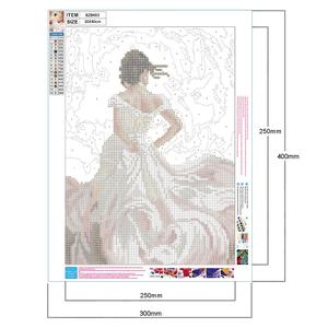 Peinture par numéros de <span class=keywords><strong>femme</strong></span> en robe blanche personnalisée DIY <span class=keywords><strong>Photo</strong></span> de mariage pour la décoration de la chambre - Product Image 5