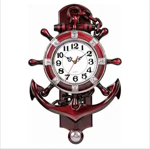 特大アンティークアンカー海賊振り子壁掛け時計