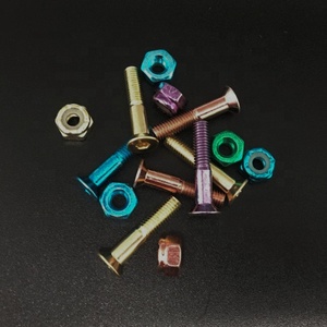 Écrous d'essieu de haute qualité, meilleures ventes, colorés ou noirs argentés, boulons de montage de pivot, vis d'écrous pour skateboard et longboard - Product Image 4