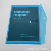 Carpeta de Archivo con Botón, Transparente, de PP, para Almacenamiento de Documentos, con Logotipo Impreso Digitalmente en Varios Colores, Tamaño A4