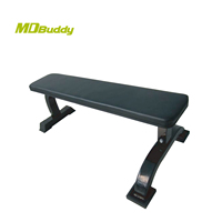 MDBuddy Banc d'entraînement assis personnalisé Banc plat pour musculation dans une salle de sport commerciale ou domestique