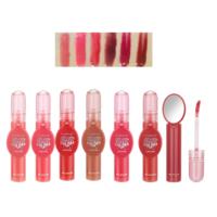 Maquillage Kiss Beauty: Rouge à Lèvres Brillant Multi-Éclat Hydratant Effet Laque Miroir, Couverture Facile avec Miroir Intégré