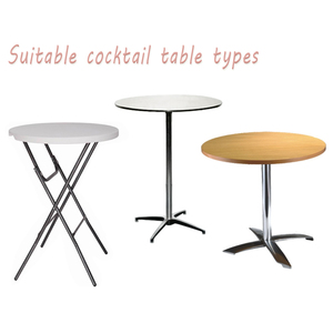 Khăn trải bàn thun co giãn họa tiết báo tuyết 36 inch, <span class=keywords><strong>d</strong></span>ùng cho quầy bar cao - Product Image 5