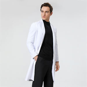 Elegante manga larga enfermería moderna de lujo médico bata blanca laboratorio bata Hospital enfermera <span class=keywords><strong>uniformes</strong></span> hombres y mujeres - Product Image 2