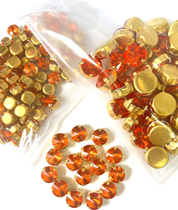 Chanceux Super épais pas doux griffe en laiton griffe réglage 3 grammes par pièce fantaisie Point dos cristal Rivoli 10mm 12mm 14mm pour <span class=keywords><strong>bijou</strong></span> - Product Image 1