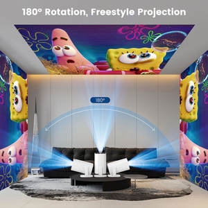 एंड्रॉइड 14 स्मार्ट प्रोजेक्टर, 720 पी एच डी पोर्टेबल मिनी प्रोजेक्टर, वाई-फाई 6 के साथ घर, आउटडोर और व्यक्तिगत उपयोग के लिए कॉम्पैक्ट क्यूब डिजाइन - Product Image 4