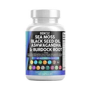 Complejo Todo en Uno de Vitaminas y Minerales, Cápsulas de Ashwagandha con Aceite de Semillas Negras y Musgo Marino, Extracto de Algas Marinas, Cápsulas de Vitaminas - Product Image 1