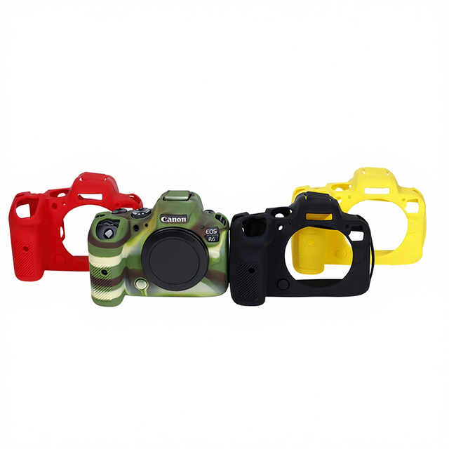 For EOS R5/R6 Compatible Silicone Soft Shell Protective Case for Mirrorless DSLR Photography