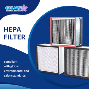 Filtre HEPA de qualité H13 H14, filtre ULPA plissé profond 320x320x220mm, filtre pour boîtier de flux laminaire, fabrication OEM - Product Image 1