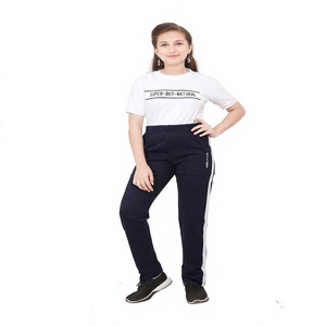 Pantalones Harem de Cintura Alta para Niñas, Disponibles al por Mayor, con Bolsillos Personalizados, Ajuste Delgado, Largura hasta el Tobillo, Tejido de Punto Transpirable y Ecológico - Product Image 2